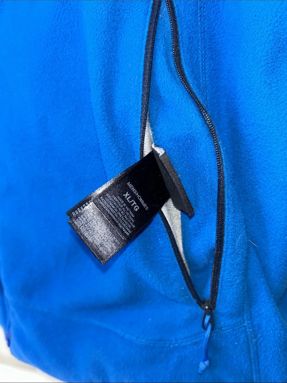 The North Face Mens Reversible Insulated Quilted Vest Navy Blue Sz XLT Fleece